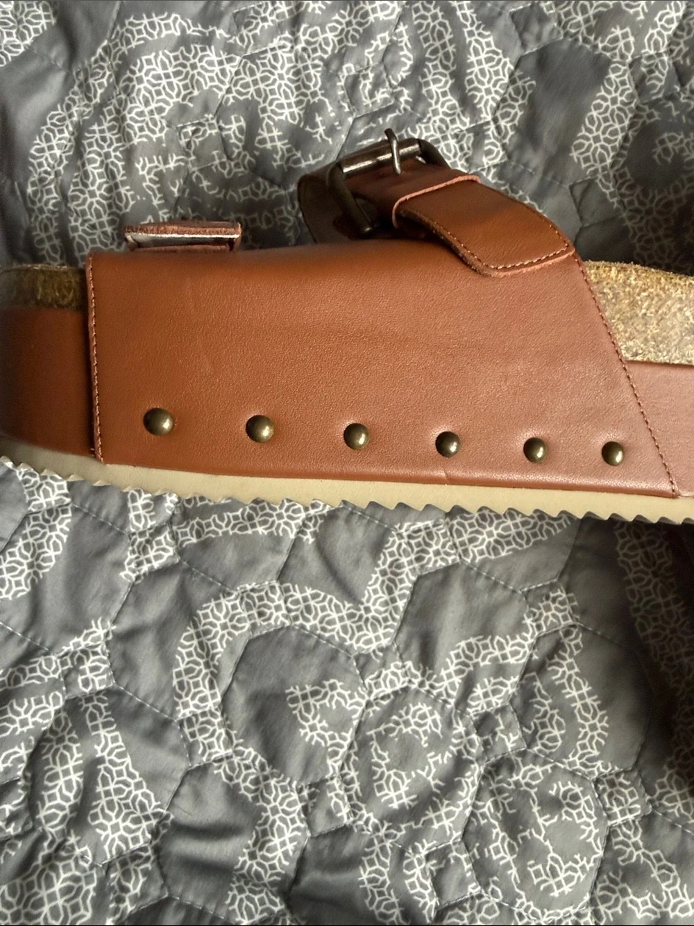 Intentionally Blank Free People Cooper 2 Chestnut Leather Platform Sandals Sz 40